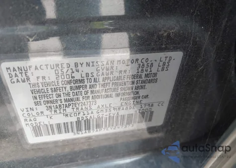 2014 Nissan Sentra Sl from USA, damaged, VIN 3N1AB7AP7EY247373